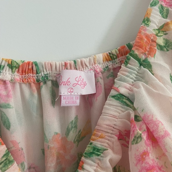 Pink Lily Floral Off-Shoulder Maxi Dress - Picture 2 of 4